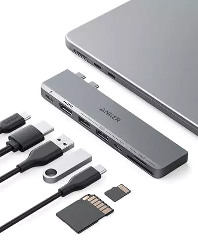 Anker 54B-C USB-C Hub 7-in-2 Für MacBook Pro/Air, Thunderbolt 4, 4K HDMI, USB-A