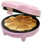 Bestron Waffeleisen für klassische Herzwaffeln, Waffelmaker mit Antihaftbeschichtung für Waffeln in Herzform
