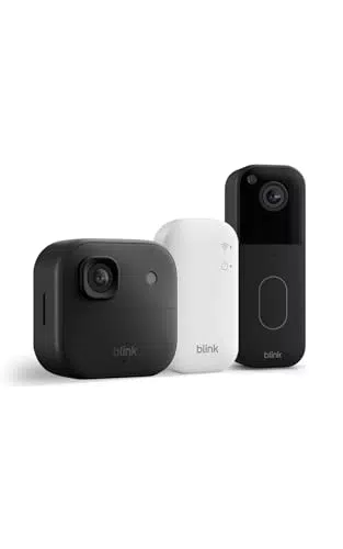 Blink Außenkamera 2K+ Neueste Generation mit Videotürklingel, Kabellose Sicherheitskamera