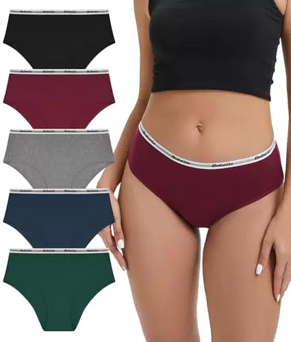 Bobelle Wear Damen Unterhosen Baumwolle Bequeme Weiche Hipster Atmungsaktiv Slip
