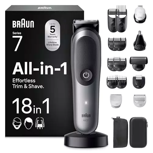 Braun All-in-One Trimmer Set AIO7565 – Bart-, Haar- & Nasenhaartrimmer wasserdicht