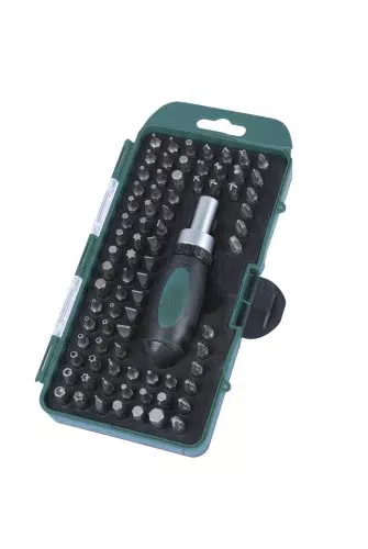 Brüder Mannesmann Bitsatz mit Ergonomischem Griff, Magnetisch, Chrom-Vanadium, M29894