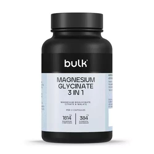Bulk Magnesium 3-in-1 Komplex mit Bisglycinat, Citrat und Malat für Muskeln & Energie