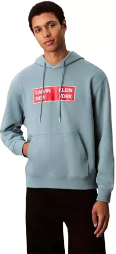 Calvin Klein Herren Hoodie Terry Box Graphic Regular Fit Pullover