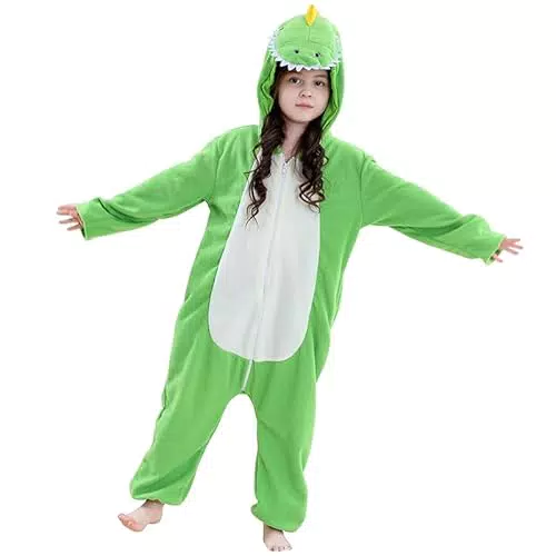 CarRivb Kinder Dinosaurier Onesie Kostüm Mit Kapuze Für Halloween Und Weihnachten