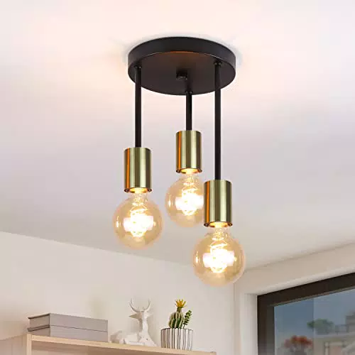 CBJKTX Deckenleuchte Vintage Retro Deckenlampe E27 Industrial Für Wohnzimmer Küche