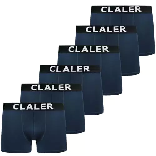CLALER Herren Boxershorts aus Baumwolle - Retroshorts für Männer - Bequeme und Atmungsaktive Unterwäsche