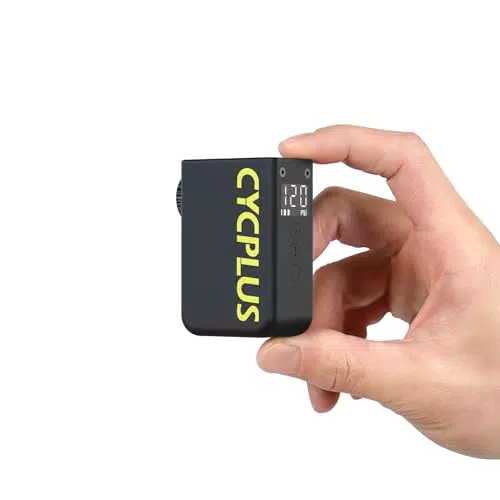 CYCPLUS AS2 Mini Fahrradpumpe mit Manometer, Elektro Luftpumpe für E-Bike MTB Rennrad