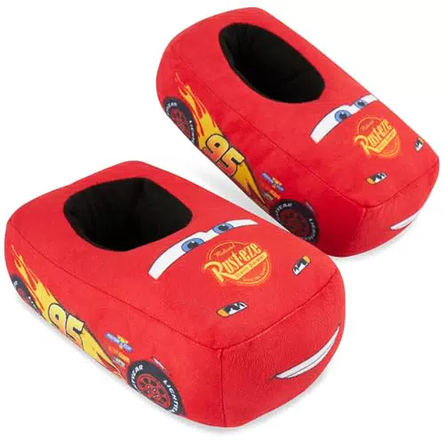 Disney Cars Hausschuhe Kinder Lightning McQueen Plüsch Pantoffeln Rutschfest Geschenk