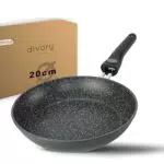 DIVORY Kleine Pfanne Mit Abnehmbarem Griff Für Induktion, Beschichtet Aus Aluminium