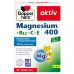 Doppelherz Magnesium 400 Mit B12, C Und E – Unterstützung Für Muskeln Und Nerven