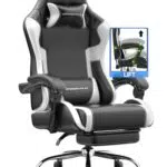 Dowinx Gaming Stuhl Ergonomisch mit Massage, Fußstütze und Verstellbaren Armlehnen