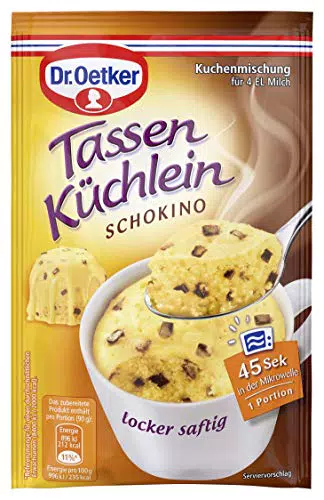Dr. Oetker Tassenküchlein Schokino Kuchenmischung mit Vanille und Schokoladenstückchen