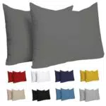 Kissenbezug 40 x 80 - 100% Jersey Baumwolle 150 g/qm Kissenbezüge -Anthrazit - Für Kissen 40 x 80 cm - Kissenhülle - Kissenbezug - Resistent und Hypoallergen - Dreamzie