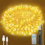 Electight Lichterkette Außen USB Wiederaufladbar Wasserdicht mit Timer Fernbedienung