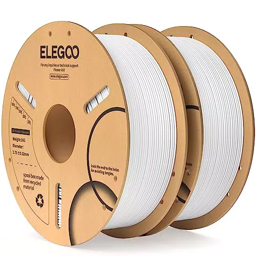 ELEGOO PLA Filament 1.75mm für 3D Drucker, Maßgenau, Kompatibel mit meisten Druckern