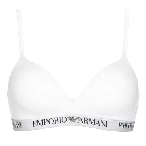 Emporio Armani Damen Triangel-BH aus Baumwolle Gepolstert Essential