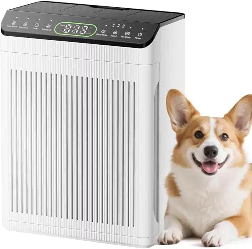 Evalit Luftreiniger Allergiker CADR 420m³/h Air Purifier gegen Rauch, Staub, Pollen