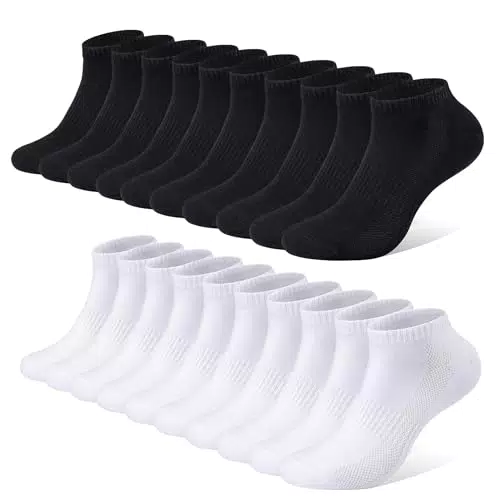 FALARY Sneaker Socken für Damen und Herren - Atmungsaktive Sportsocken