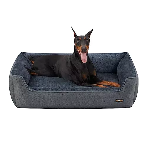 Feandrea Hundebett PGW014GD01 mit waschbarem Bezug und rutschfester Unterseite