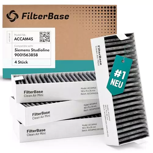 FilterBase Aktivkohlefilter Kompatibel Mit Siemens Bosch Neff Gaggenau Constructa