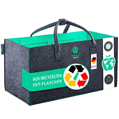 freegreen Germany Einkaufstasche aus recyceltem PET, Nachhaltige Filztasche Mehrzweck