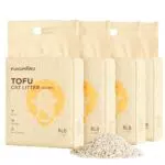 FUKUMARU Tofu Katzenstreu Klumpstreu Geruchskontrolle Staubfrei Spülbar