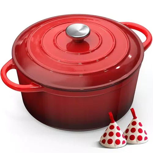 Topbooc Gusseisen Brottopf 26cm Mit Deckel Emaille Bräter Für Brot Backofen
