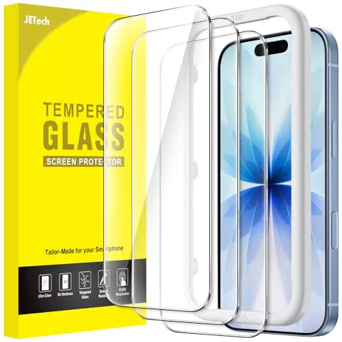 JETech Schutzfolie für iPhone 17, Gehärtetes Glas Displayschutz Einfach Installieren