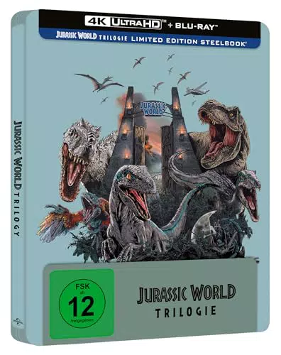 Jurassic World Limited Ultimate Trilogy Steelbook 4K Ultra HD und Blu-ray Boxset