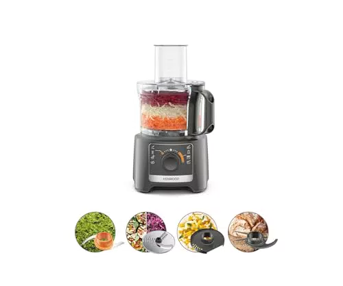 Kenwood Multipro Compact FDP31.020GY Küchenmaschine 800W mit Gemüseschneider