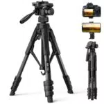 Lamicall Kamerastativ Tripod mit Patentierter Schnellöffnung und Handyhalterung