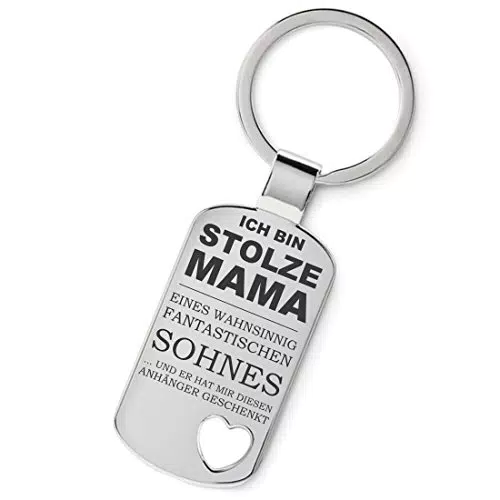 Lieblingsmensch Schlüsselanhänger Familie Wahnsinnig Fantastisch Mama Sohn