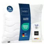 LILENO HOME Kopfkissen 80x80 cm MEDIUM mit 850g Kissen-Füllung - Bett oder Deko Kissen mit Reißverschluss zum Anpassen - Waschbar bis 95° - Sofa-Kissen & Zierkissen für Couch/Bett