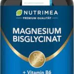 Nutrimea Magnesium Bisglycinat Premium mit Vitamin B6, Hochdosiert, Vegan, Ohne Zusätze