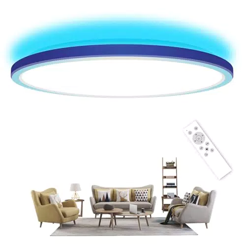 LED Deckenleuchte Dimmbar mit Fernbedienung für Schlafzimmer und Wohnzimmer