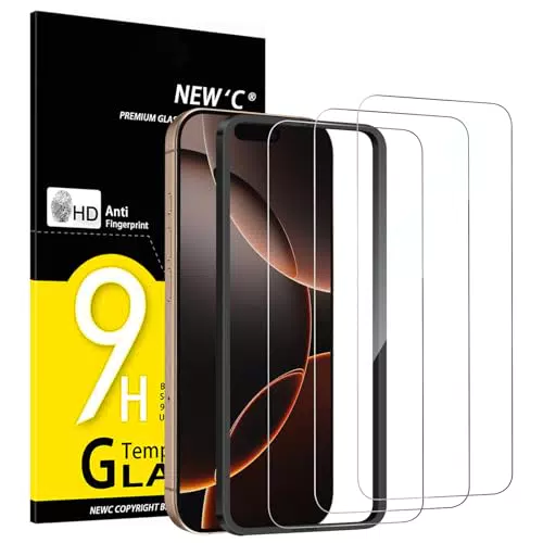 NEW'C Panzerglas Schutz für iPhone 14, 13, 13 Pro - 9H Härte, Blasenfrei