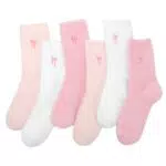 Newofview Damen Thermosocken Mit Schleife Kuschelige Weihnachtssocken Geschenk