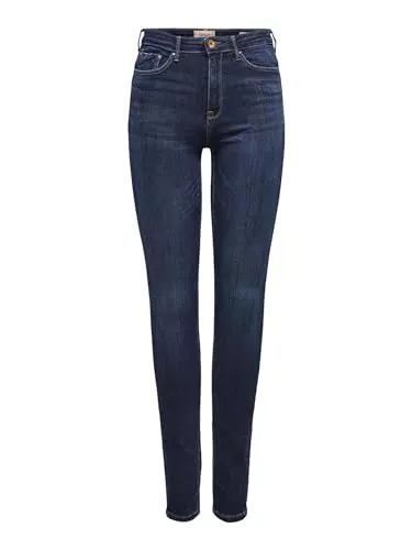 Damen ONLY High Waist Skinny Fit Jeans Lange Denim Stretch Hose ONLPAOLA Basic Röhrenjeans Cotton Pants