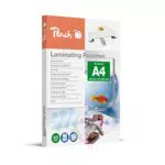 Peach Laminierfolien A4 - 125 mic - 100 pouches - matt - beschreibbar - Premiumqualität für beste Laminierergebnisse - kompatibel mit Geräten aller Markenhersteller - S-PP525-22