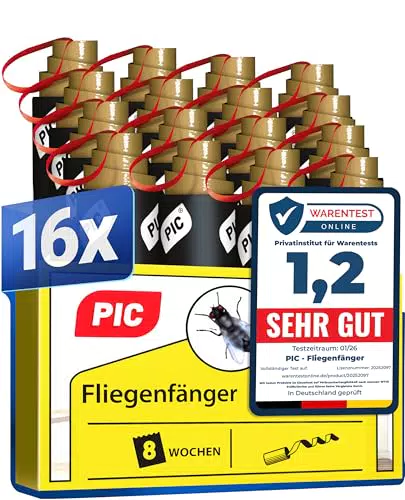PIC Fliegenfänger Fliegenfalle Ohne Chemie Für Innen Klebestreifen Gegen Fliegen