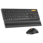ProtoArc KM60 Kabelloses Bluetooth Tastatur Maus Set mit Handballenauflage, QWERTZ