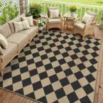PureCozy Outdoor Teppich Wetterfest Rutschfest Jute Optik Für Balkon Terrasse