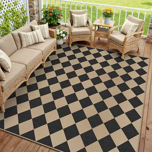 PureCozy Outdoor Teppich Wetterfest Rutschfest Jute Optik Für Balkon Terrasse