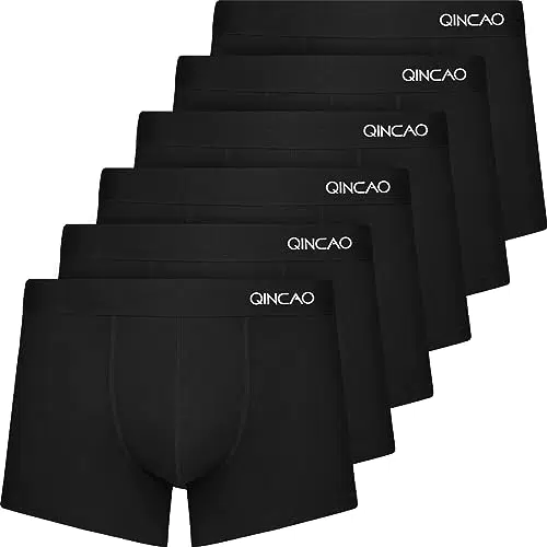 QINCAO Boxershorts Herren 6er Pack Ohne Kratzenden Zettel Männer Unterwäsche Baumwolle