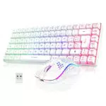 RedThunder Kabelloses Gaming Tastatur Maus Set QWERTZ DE Layout für PC Mac PS5 Xbox