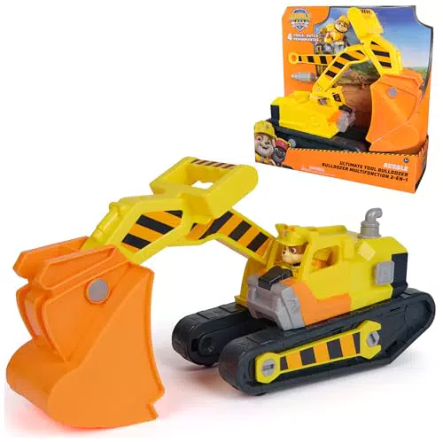 Rubble & Crew Extragroßer 2-in-1 Premium-Bagger und Planierraupe mit Rubble Figur