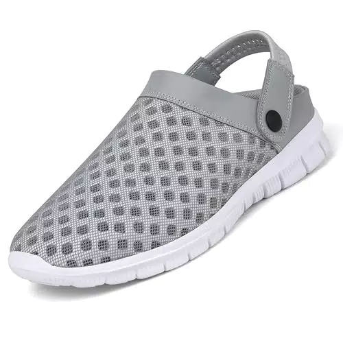 SAGUARO Herren Clogs Atmungsaktiv Hausschuhe Gartenschuhe Damen Mesh Sommersandalen
