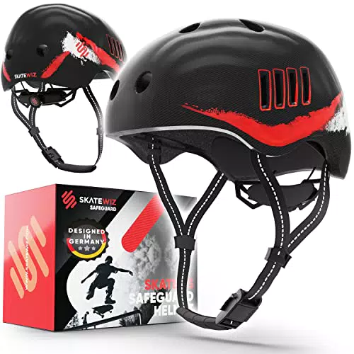 SKATEWIZ Kinder Fahrradhelm und Skaterhelm für Jungen und Mädchen