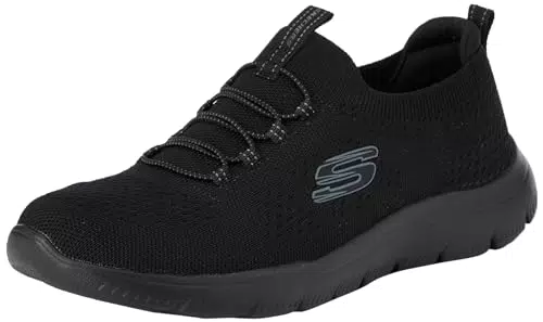 Skechers Damen 12980 Sneaker, Schwarz